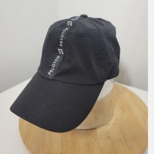 Peleton Run Dryfit Perforated Black Logo Adjustable Baseball hat